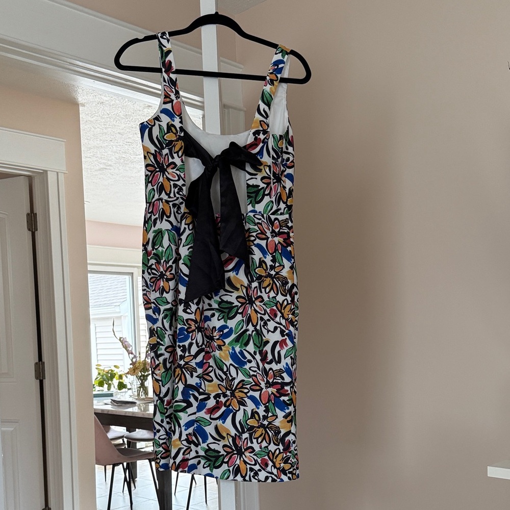 Aidan Mattox Multicolor Floral Backless Dress